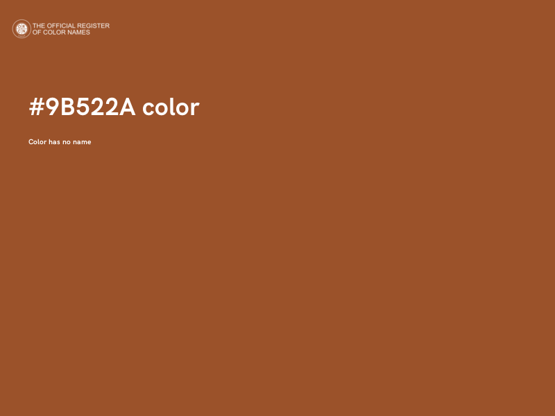 #9B522A color image
