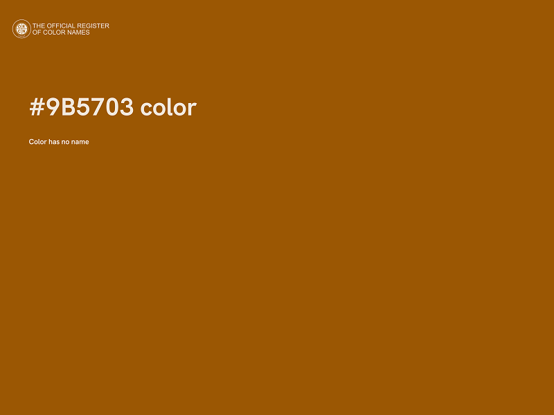 #9B5703 color image