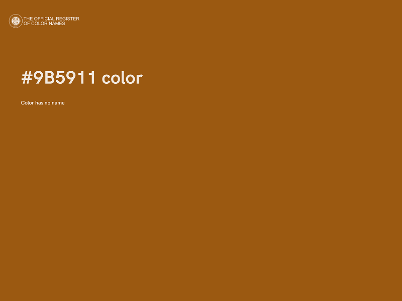 #9B5911 color image