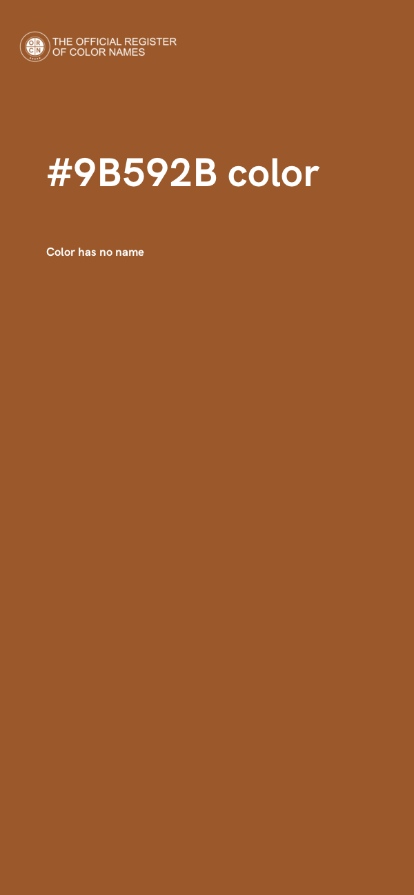 #9B592B color image