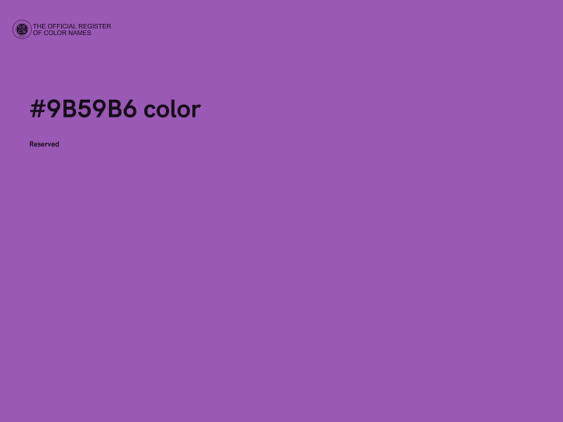 #9B59B6 color image