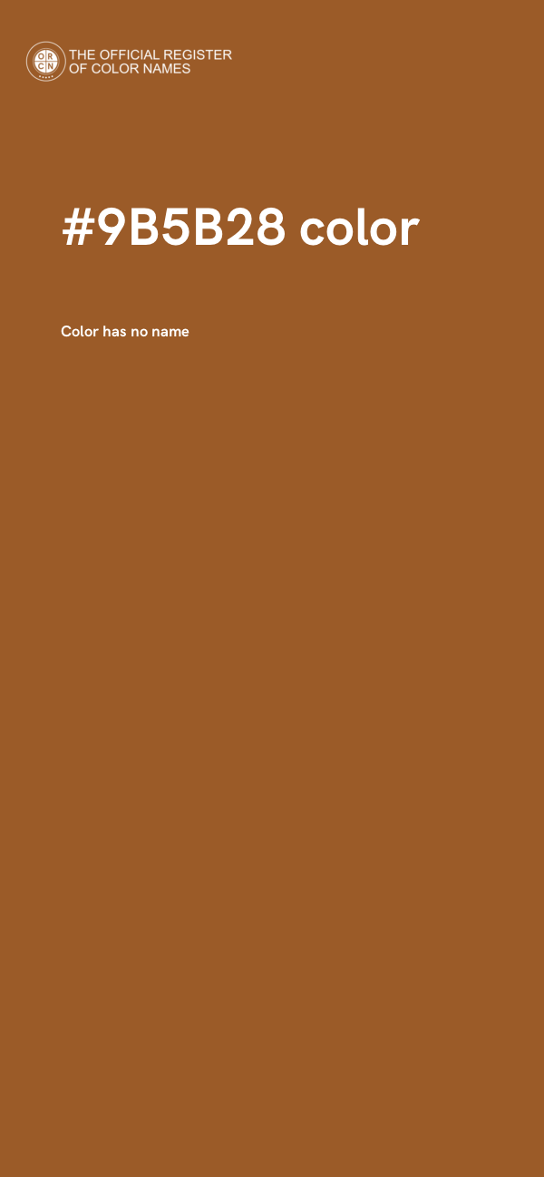 #9B5B28 color image