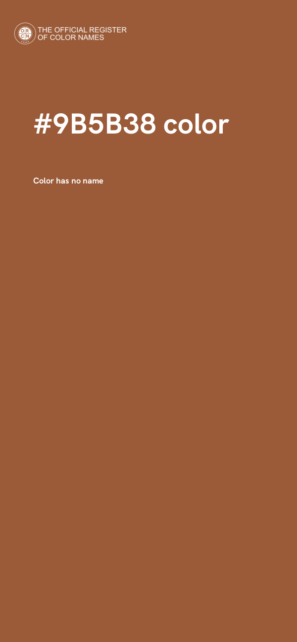 #9B5B38 color image