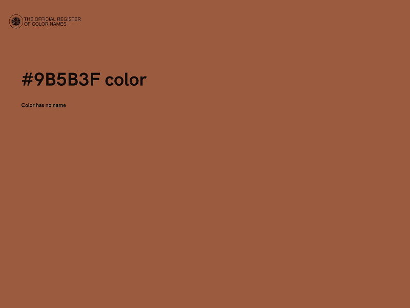 #9B5B3F color image