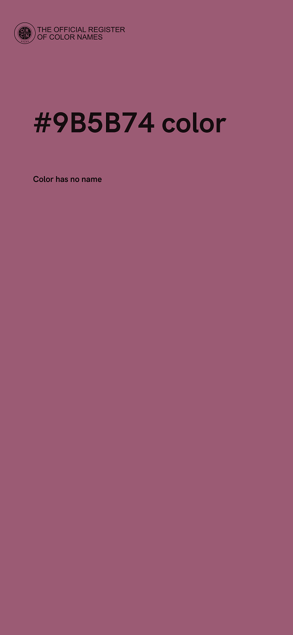 #9B5B74 color image
