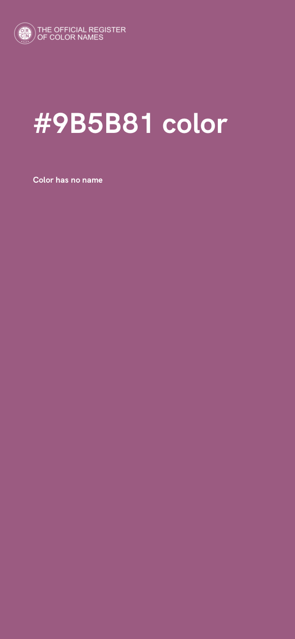 #9B5B81 color image