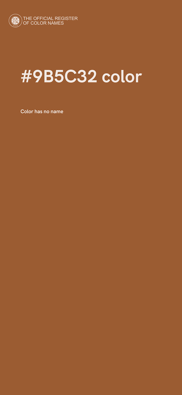 #9B5C32 color image