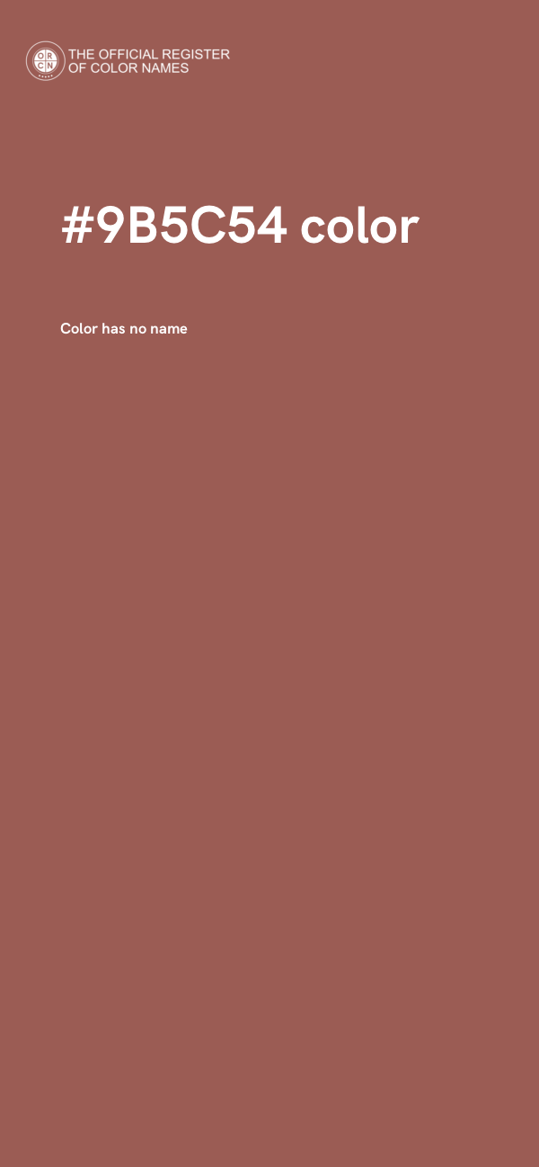 #9B5C54 color image