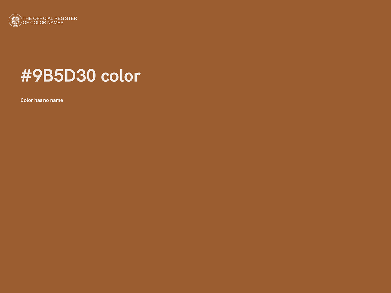 #9B5D30 color image