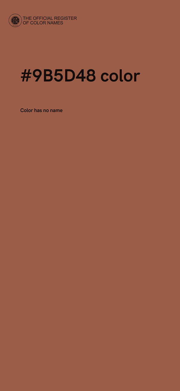 #9B5D48 color image