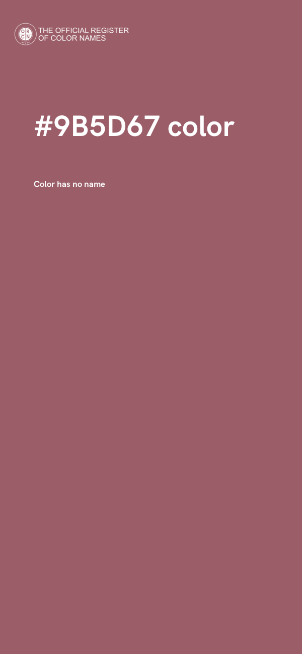 #9B5D67 color image