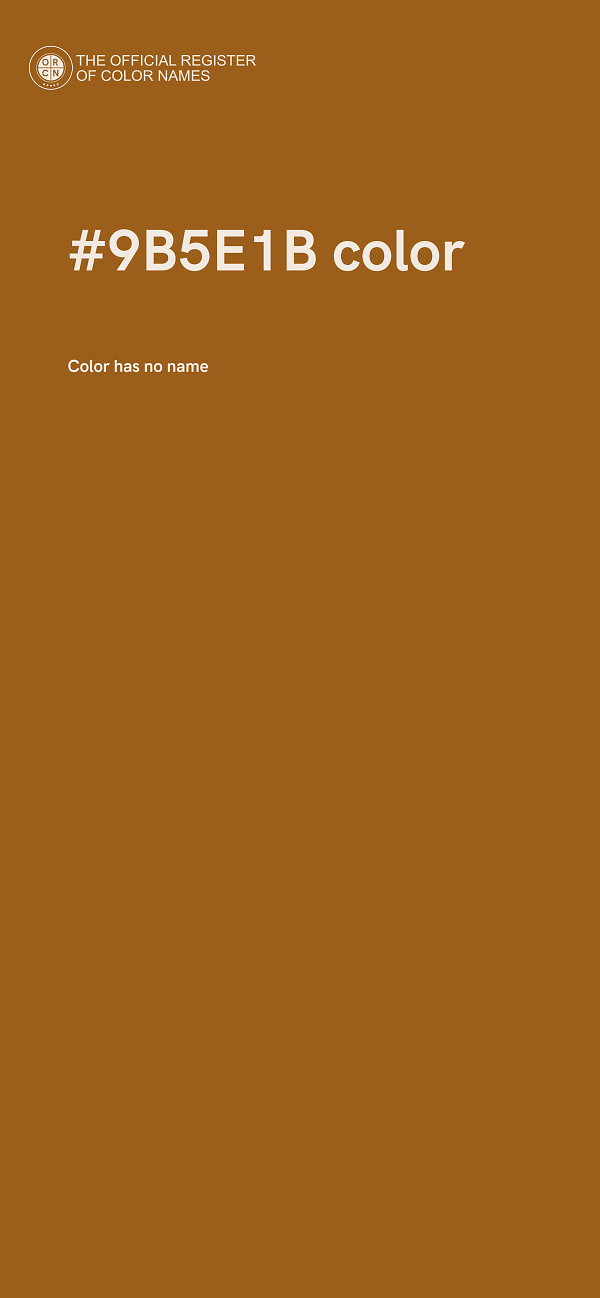 #9B5E1B color image
