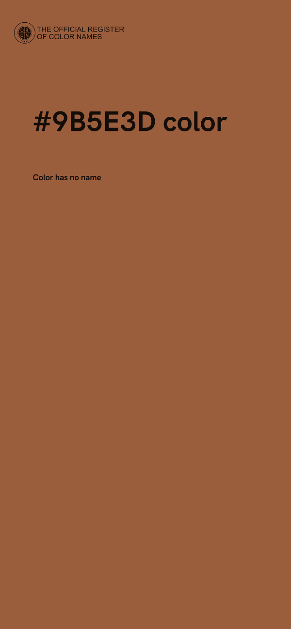 #9B5E3D color image