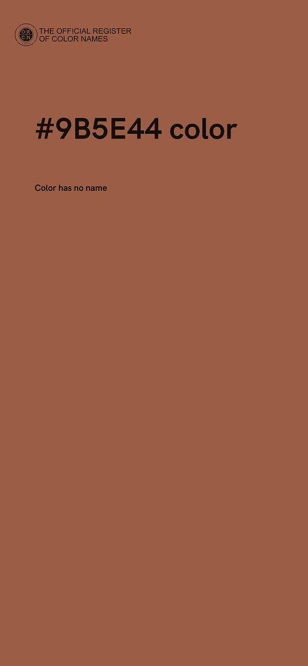 #9B5E44 color image