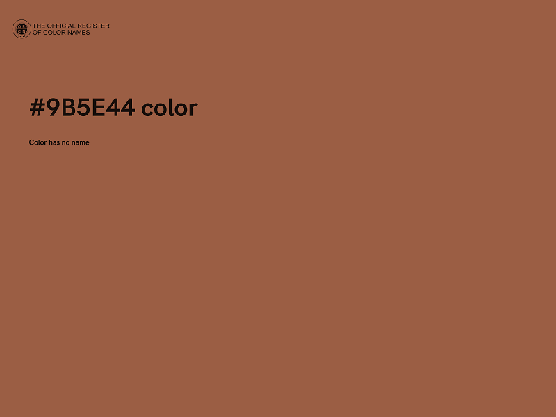 #9B5E44 color image