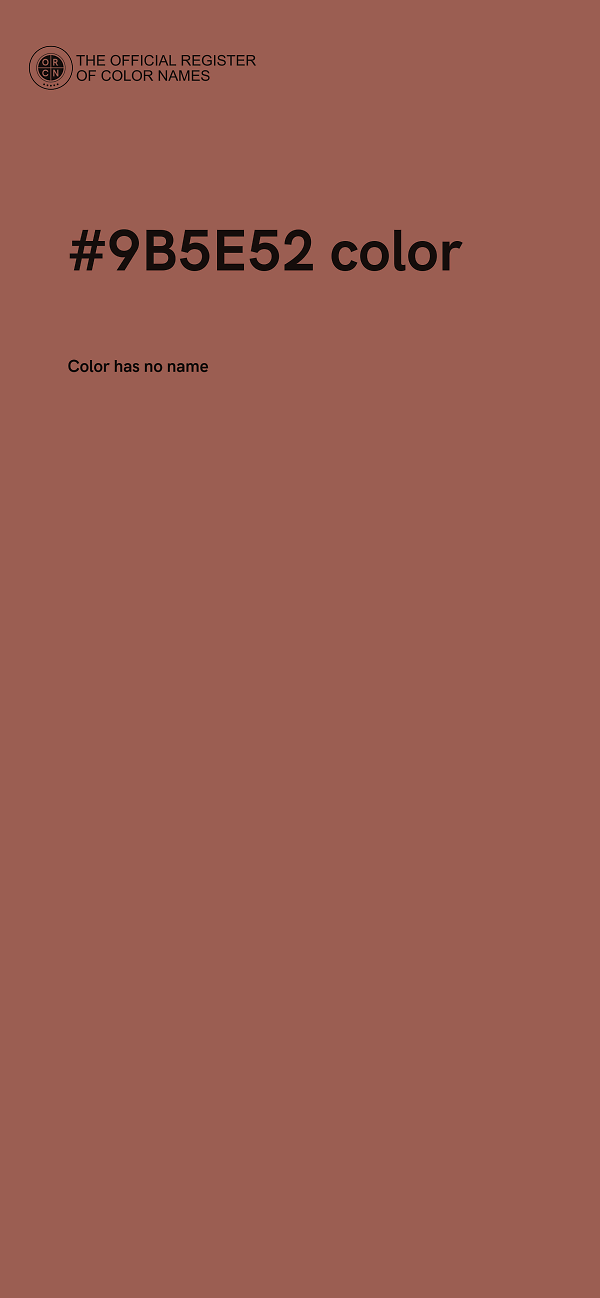 #9B5E52 color image