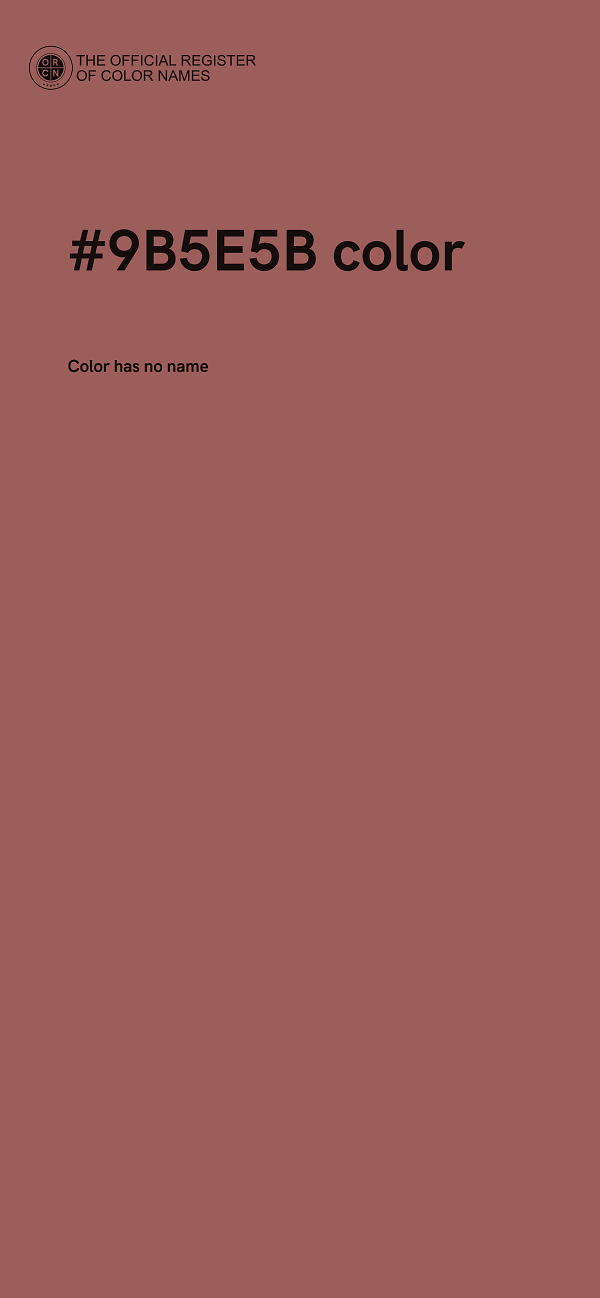 #9B5E5B color image