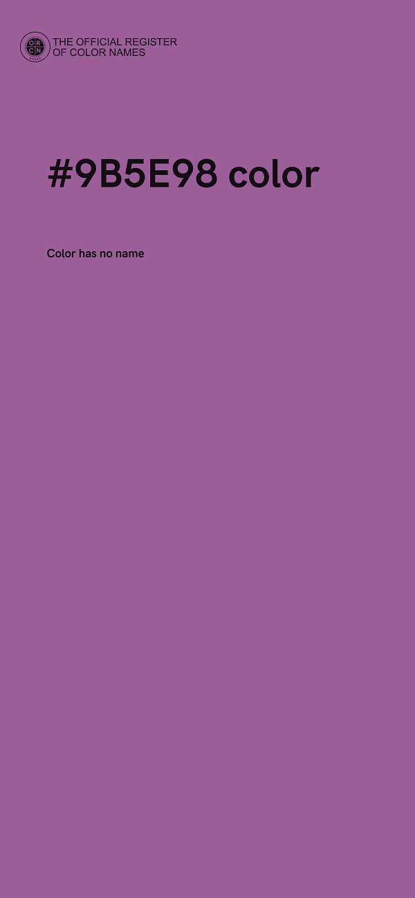 #9B5E98 color image