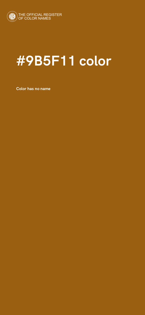 #9B5F11 color image