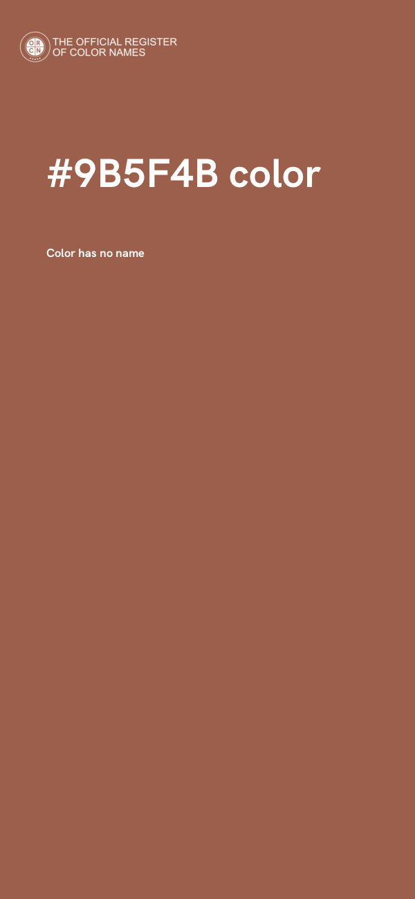 #9B5F4B color image