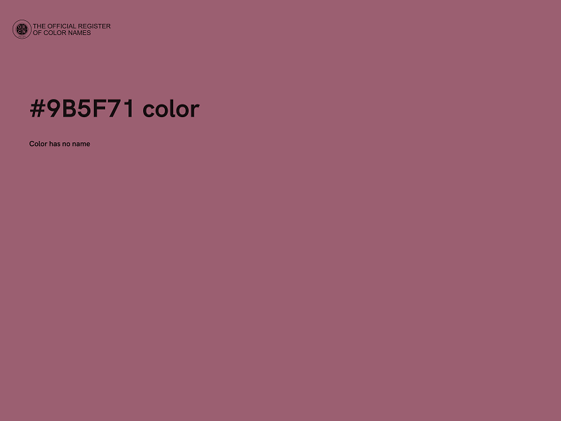 #9B5F71 color image