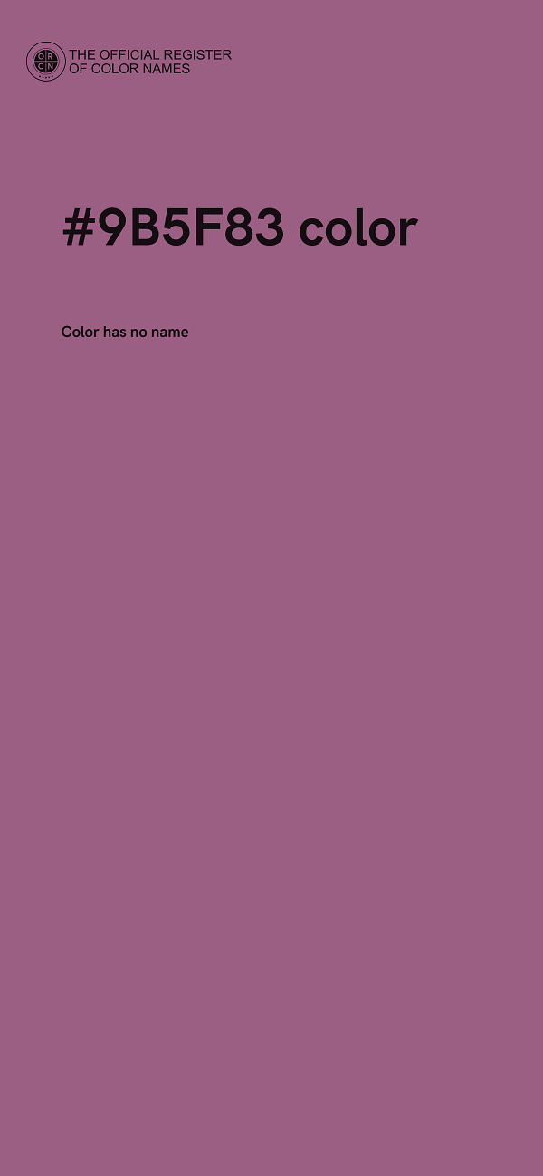 #9B5F83 color image