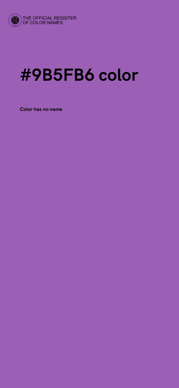 #9B5FB6 color image