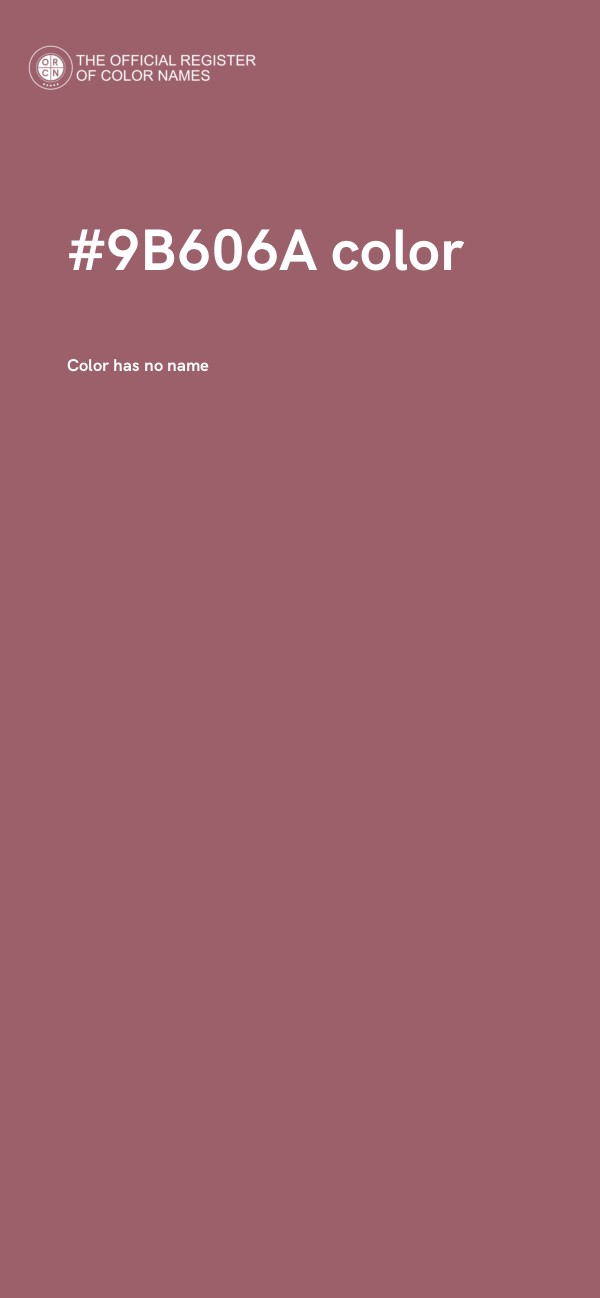 #9B606A color image