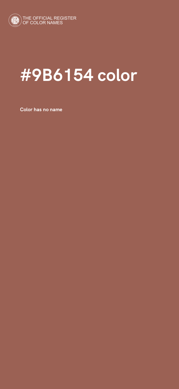 #9B6154 color image