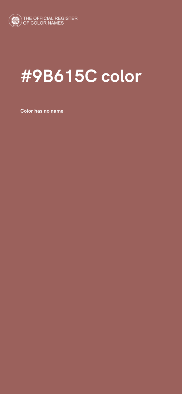 #9B615C color image