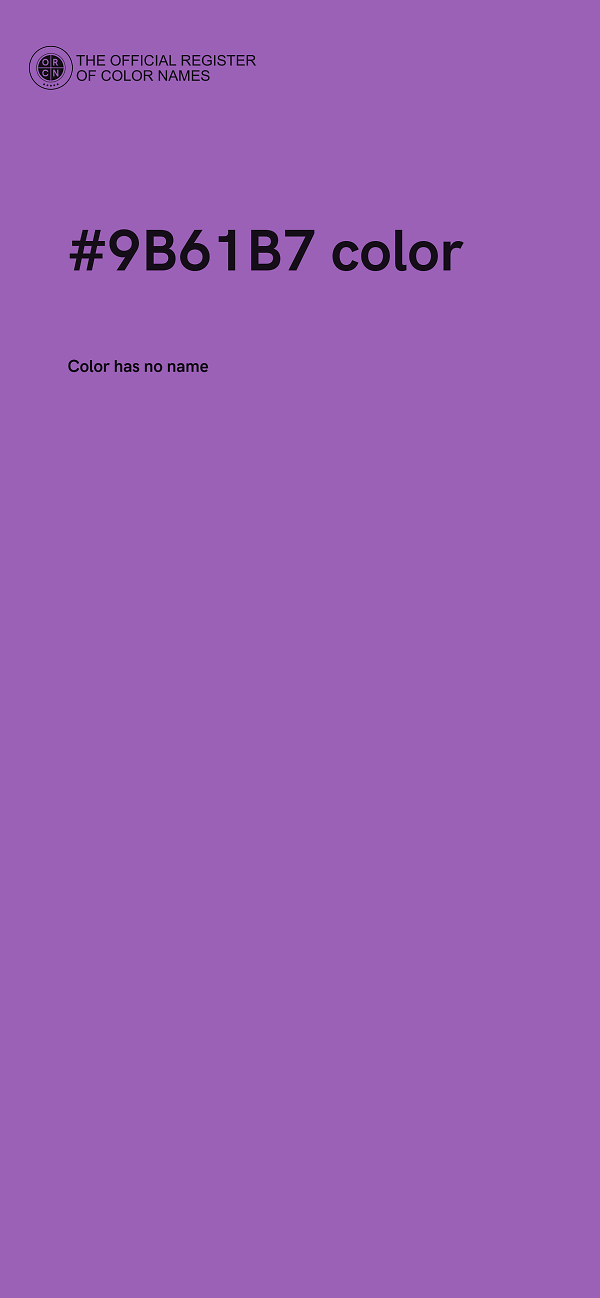 #9B61B7 color image