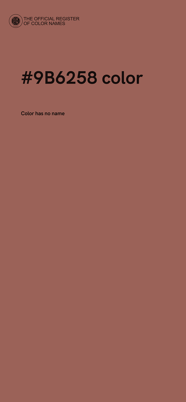 #9B6258 color image