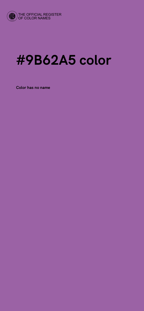 #9B62A5 color image