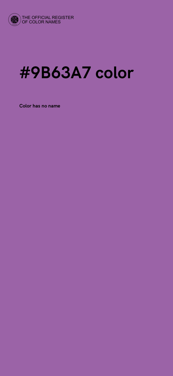 #9B63A7 color image