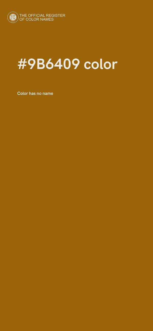 #9B6409 color image
