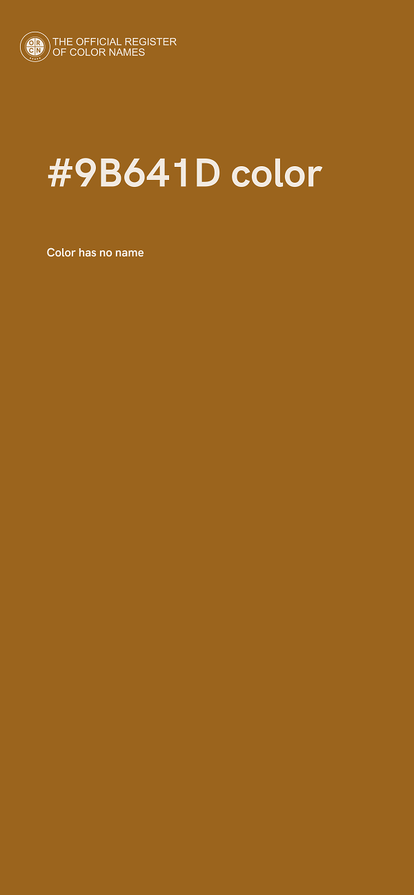 #9B641D color image