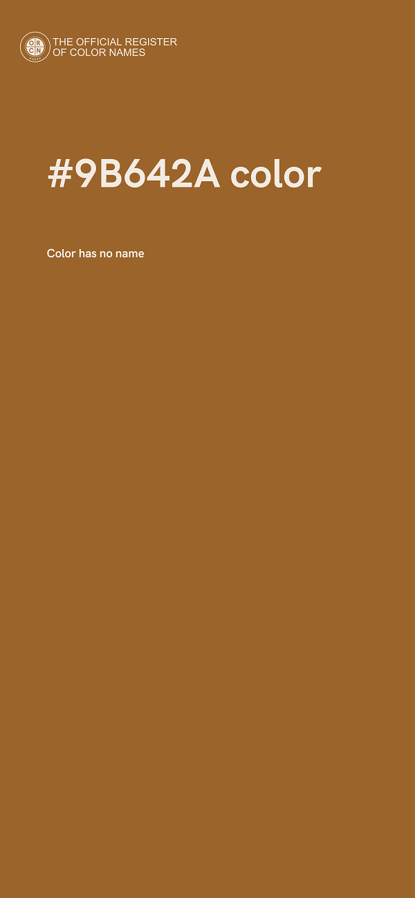 #9B642A color image