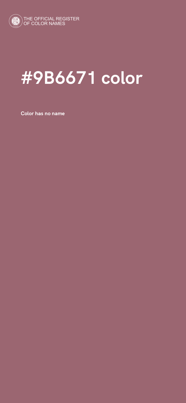 #9B6671 color image