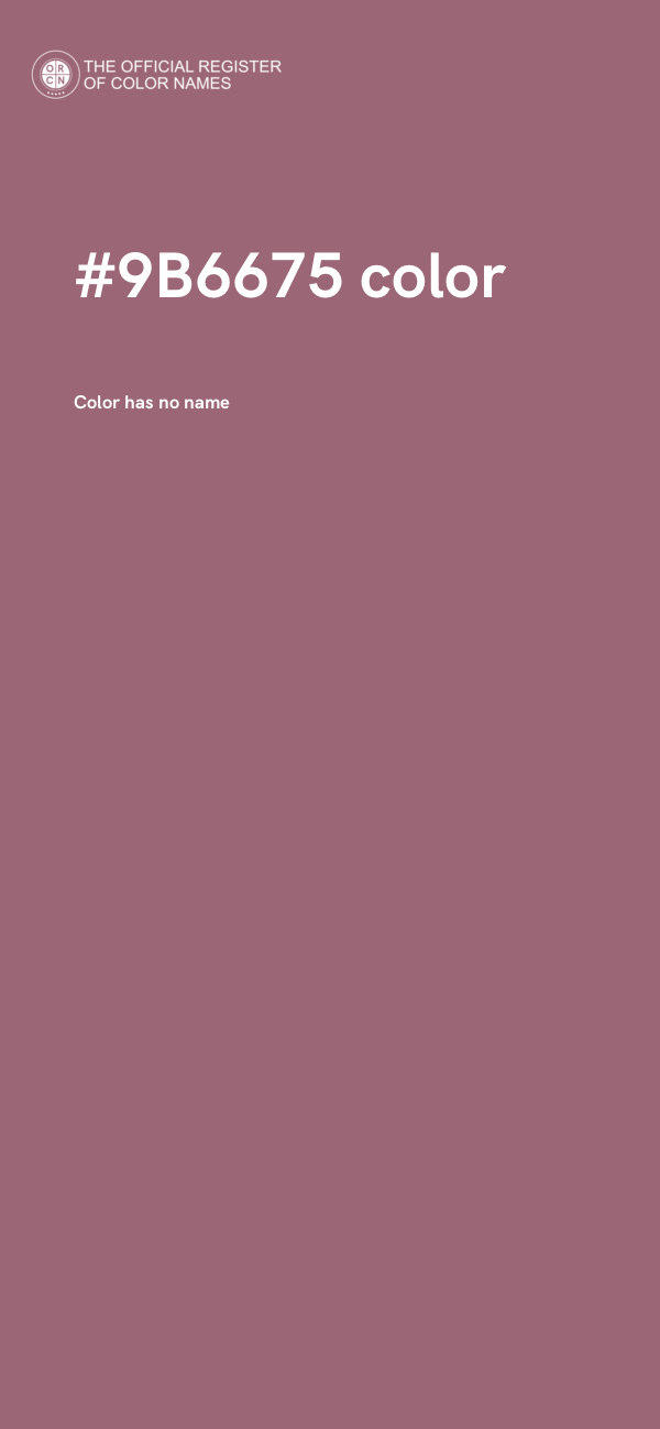 #9B6675 color image