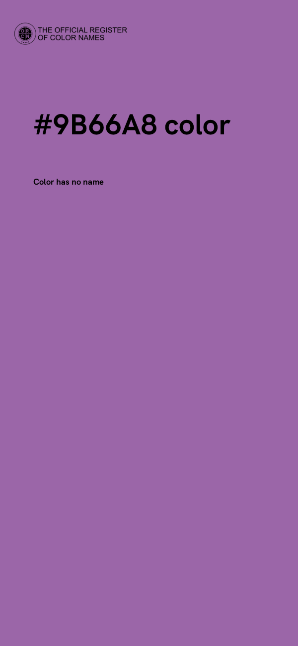 #9B66A8 color image