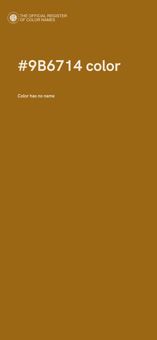 #9B6714 color image