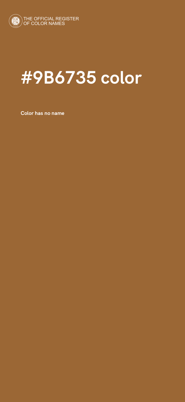 #9B6735 color image