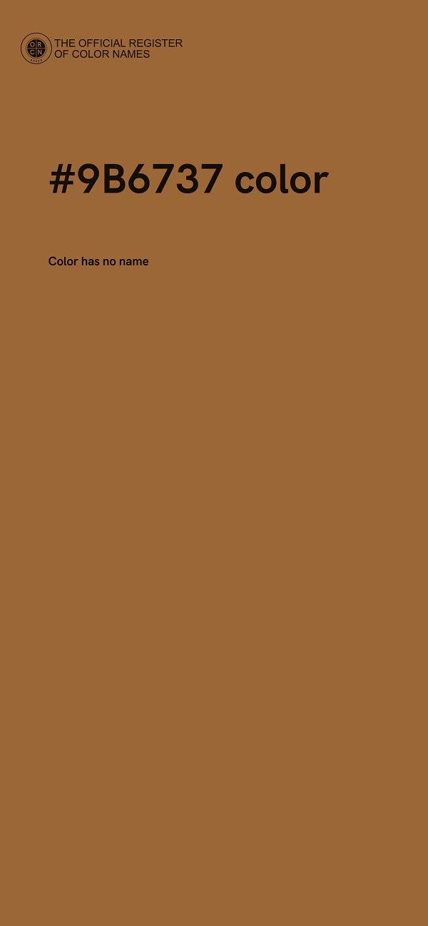 #9B6737 color image