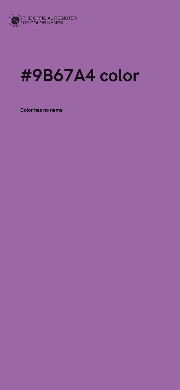 #9B67A4 color image