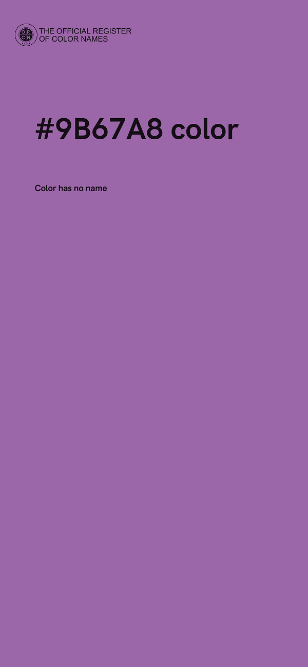 #9B67A8 color image