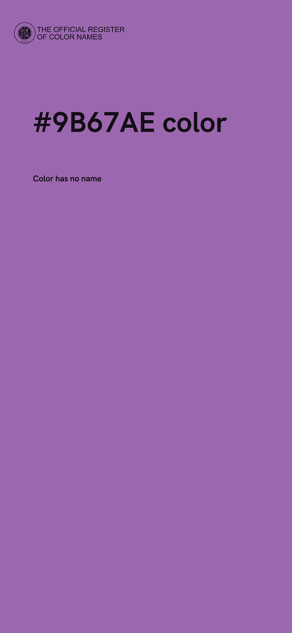 #9B67AE color image