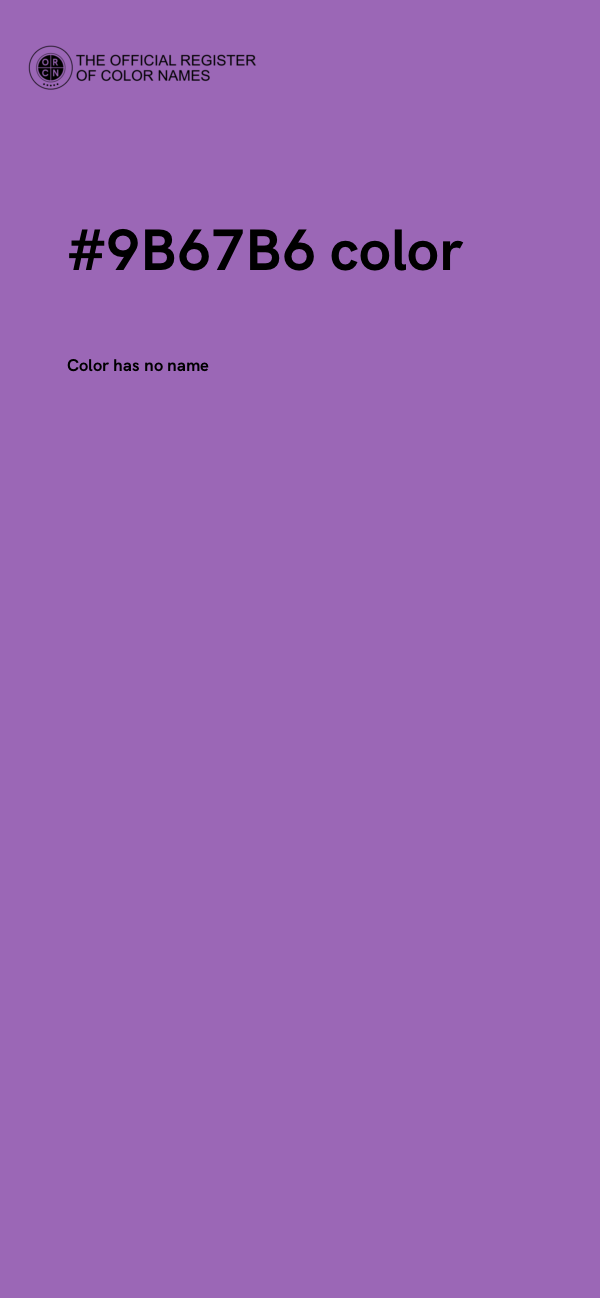 #9B67B6 color image