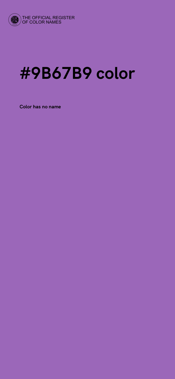 #9B67B9 color image