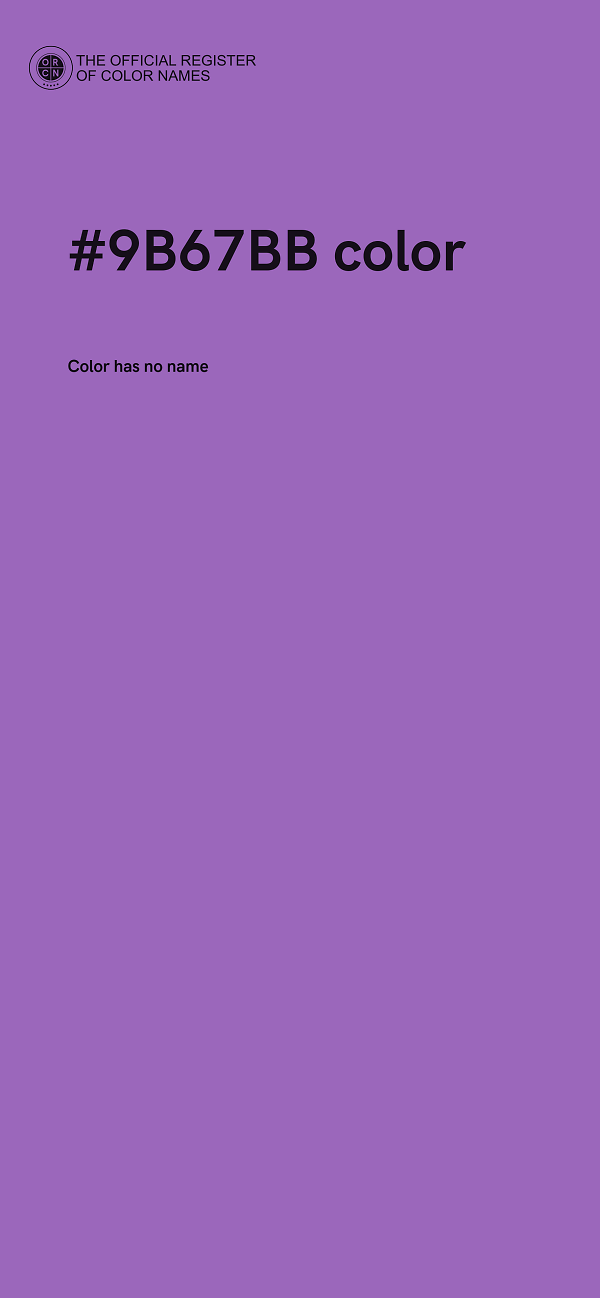 #9B67BB color image