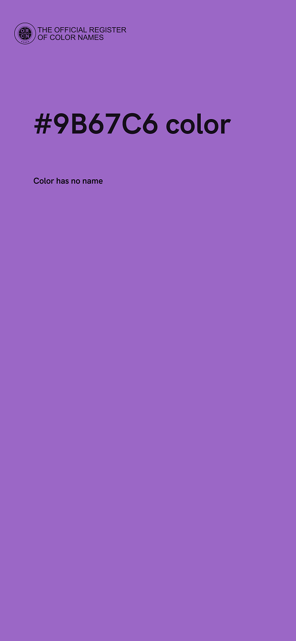 #9B67C6 color image